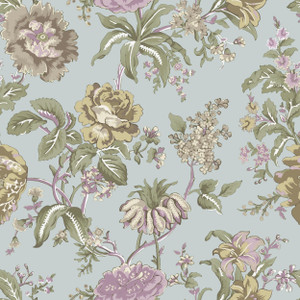 8307 - Blooming Garden Oriente Garden Blue Beige Green Galerie Wallpaper