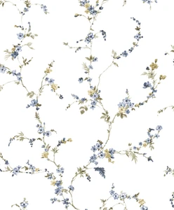 8336 - Blooming Garden Fiorellino Edra Blue Beige Galerie Wallpaper