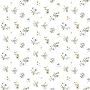 8361 - Blooming Garden Allover Victoria Garden Blue Green Galerie Wallpaper