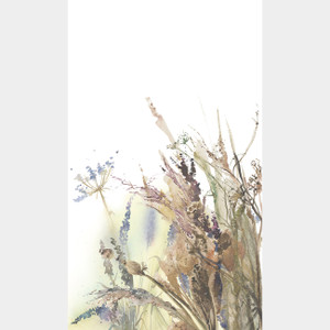 35797 - Boho Fine Linen Floral Beige Bronze Brown Green Galerie Wallpaper Mural