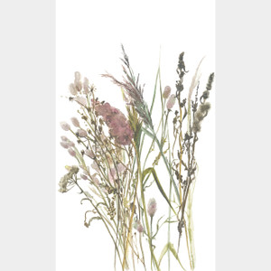 35798 - Boho Fine Linen Floral Green Beige Galerie Wallpaper Mural