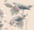 1838 Wallcoverings 1601-100-02 - Rosemore Trees Birds Pink Taupe Grey 1838 Wallpaper - shown in room setting
