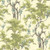 1838 Wallcoverings 1602-100-06 - Avington Trees Blossoms Lime Teal 1838 Wallpaper roll - luxury design for UK feature walls
