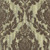 1838 Wallcoverings 1602-101-05 - Avington Soft Flock Damask Brown Lime 1838 Wallpaper roll - luxury design for UK feature walls
