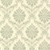 1838 Wallcoverings 1602-104-02 - Avington Mid-Scale Damask Green Cream 1838 Wallpaper roll - luxury design for UK feature walls