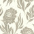 1838 Wallcoverings 1602-106-04 - Avington Large Floral Motif Gilver Cream 1838 Wallpaper roll - luxury design for UK feature walls