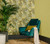 1838 Wallcoverings 1804-117-01 - Aurora Floral Hummingbirds Mustard 1838 Wallpaper - shown in room setting