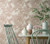 1838 Wallcoverings 1804-117-04 - Aurora Floral Hummingbirds Red Neutral 1838 Wallpaper - shown in room setting