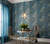 1838 Wallcoverings 1804-118-03 - Aurora Woodlands Blue Ivory 1838 Wallpaper - shown in room setting