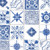Galerie CK36621 - Kitchen Style 3 Ceramic Tiles Blue White Galerie Wallpaper roll - luxury design for UK feature walls