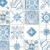 Galerie CK36622 - Kitchen Style 3 Ceramic Tiles Blue White Galerie Wallpaper roll - luxury design for UK feature walls