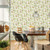 Galerie CK36630 - Kitchen Style 3 Cactus Cacti Green Red White Galerie Wallpaper - shown in room setting