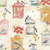Galerie KE29945 - Kitchen Style 3 Flowers Birds Cages Multicoloured Galerie Wallpaper roll - luxury design for UK feature walls