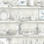 FH37505 - Homestyle Quirky Random Objects Grey White Galerie Wallpaper