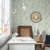 Galerie 27014 - Morgongava Floral Leaves Green Galerie Wallpaper - shown in room setting