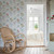 Galerie 27023 - Morgongava Dainty Flowers Grey Galerie Wallpaper - shown in room setting