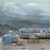 Galerie G78425 - Atmosphere Misty Mountains Blue Misty Mountain Galerie Wallpaper Mural - shown in room setting