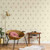 Galerie 7013 - Emporium Mehndi Motif Cream and Gold Galerie Wallpaper - shown in room setting
