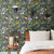Galerie S55010 - Sommarang Wild Flowers Blue Galerie Wallpaper - shown in room setting