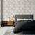 Galerie G78260 - Atmosphere Distressed Floral Bouquets GREY Galerie Wallpaper - shown in room setting