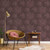 Galerie G78261 - Atmosphere Distressed Floral Bouquets MAGENTA Galerie Wallpaper - shown in room setting