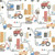 Galerie G78361 - Tiny Tots 2 Construction Red Blue Orange Galerie Wallpaper roll - luxury design for UK feature walls
