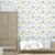 Galerie G78363 - Tiny Tots 2 Dinosaurs Blue Beige Galerie Wallpaper - shown in room setting