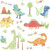 Galerie G78364 - Tiny Tots 2 Dinosaurs Primary Galerie Wallpaper roll - luxury design for UK feature walls