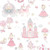 Galerie G78371 - Tiny Tots 2 Fairytale Castles Horses Pinks Grey Galerie Wallpaper roll - luxury design for UK feature walls