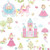 Galerie G78372 - Tiny Tots 2 Fairytale Castles Horses Primary Galerie Wallpaper roll - luxury design for UK feature walls