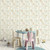 Galerie G78384 - Tiny Tots 2 Koalas Beige Turquoise Glitter Galerie Wallpaper - shown in room setting