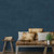 Galerie G78254 - Atmosphere Linen Texture NAVY Galerie Wallpaper - shown in room setting