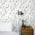 Galerie G78492 - Secret Garden Classic Bird Trail Grey, green, beige Galerie Wallpaper - shown in room setting