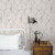Galerie G78503 - Secret Garden Hummingbirds Lillies Beiges, grey Galerie Wallpaper - shown in room setting