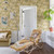 Galerie 83123 - Hjarterum Mixed Floral Light yellow Galerie Wallpaper - shown in room setting
