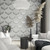 Galerie 34530 - Kumano Stork White Grey Galerie Wallpaper - shown in room setting Galerie 34530 - Kumano Stork White Grey Galerie Wallpaper - shown in room setting