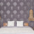 Galerie CM2481 - Lustre Damask Silver Grey Galerie Wallpaper - shown in room setting