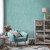 Galerie 65178 - Precious Canvas Turquoise Galerie Wallpaper - shown in room setting