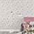Galerie PF38107 - Pretty Prints Hortensia Trail Pink Grey Beige Galerie Wallpaper - shown in room setting