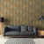 Galerie FL61117 - Flourish Tree Leaf Yellow Galerie Wallpaper - shown in room setting