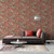 Galerie FL61122 - Flourish Floral Orange Galerie Wallpaper - texture close-up detail