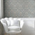 Galerie 23606 - The Classic Italian Collection Damask Blue Galerie Wallpaper - shown in room setting
