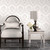 Galerie SD25713 - Stripes & Damasks 2 Damask Silver Grey Galerie Wallpaper - shown in room setting Galerie SD25713 - Stripes & Damasks 2 Damask Silver Grey Galerie Wallpaper - shown in room setting