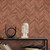Galerie 45763-Bricks and More Herringbone Brick Red Galerie Wallpaper - shown in room setting