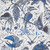 Clarke & Clarke W0099-01 - Animalia Abstract & Graphic Blue Clarke & Clarke Wallpaper roll - luxury design for UK feature walls