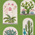 Sanderson DGLW216656 - Glasshouse Botanical Green Sanderson Wallpaper roll - luxury design for UK feature walls