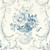 Sanderson DGDW217316 - Sanderson x Giles Deacon Classic Floral Blue Sanderson Wallpaper roll - luxury design for UK feature walls
