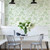 FD26204_Scott_Living_2 Botanical Outline Green white Fine Decor Wallpaper