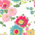 FD26326_Happy Floral Blooms Pink teal yellow white Fine Decor Wallpaper