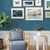 FD26351_Happy Texture Linen Denim blue Fine Decor Wallpaper